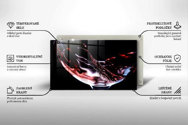 Kitchen worktop saver A glass of red wine