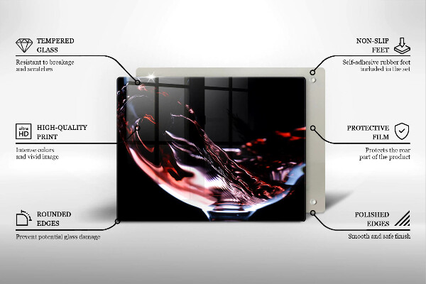 Kitchen worktop saver A glass of red wine