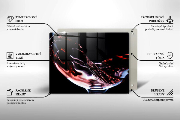 Kitchen worktop saver A glass of red wine