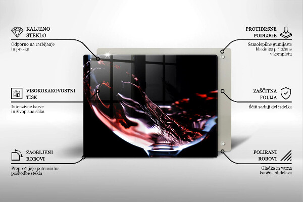 Kitchen worktop saver A glass of red wine