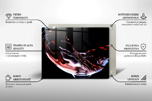 Kitchen worktop saver A glass of red wine