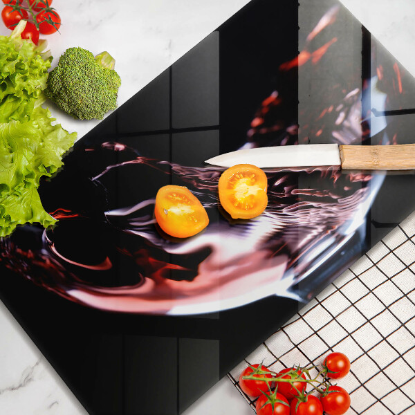 Kitchen worktop saver A glass of red wine