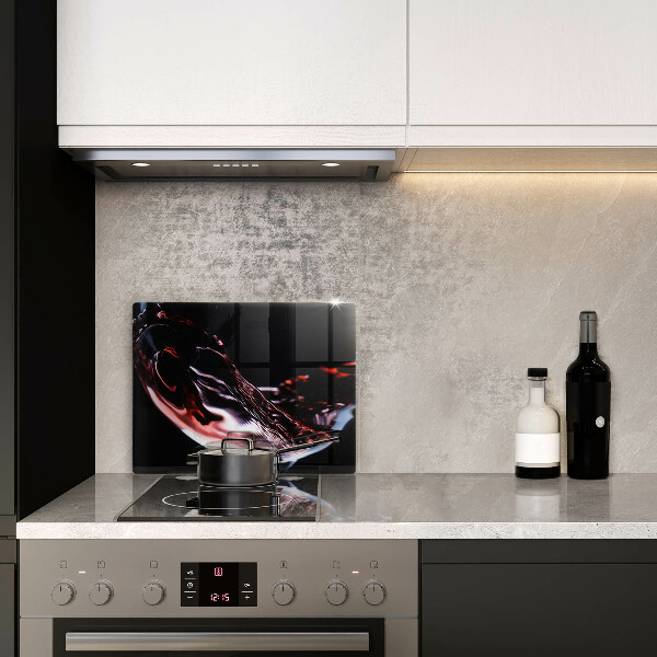 Kitchen worktop saver A glass of red wine