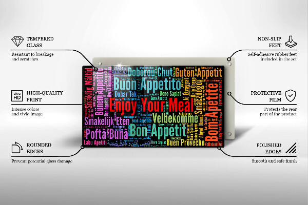 Kitchen worktop saver Enjoy your meal transcriptions