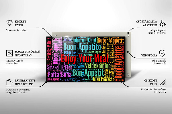 Kitchen worktop saver Enjoy your meal transcriptions
