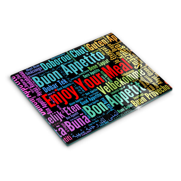 Kitchen worktop saver Enjoy your meal transcriptions