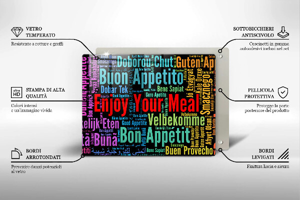 Kitchen worktop saver Enjoy your meal transcriptions