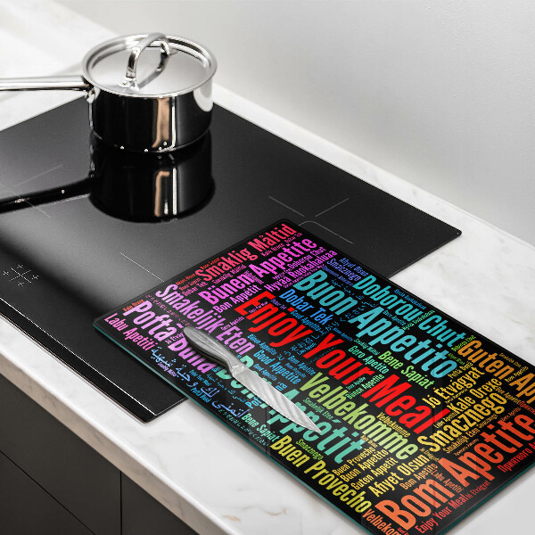 Kitchen worktop saver Enjoy your meal transcriptions