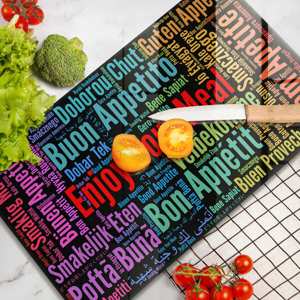 Kitchen worktop saver Enjoy your meal transcriptions