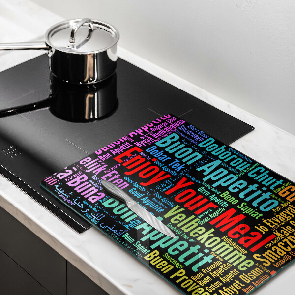 Kitchen worktop saver Enjoy your meal transcriptions