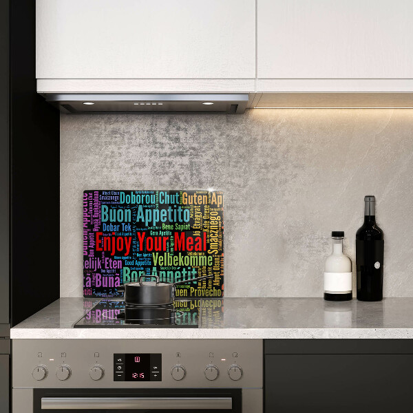 Kitchen worktop saver Enjoy your meal transcriptions