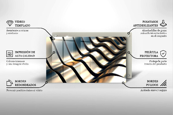 Kitchen worktop saver 3D metal shapes