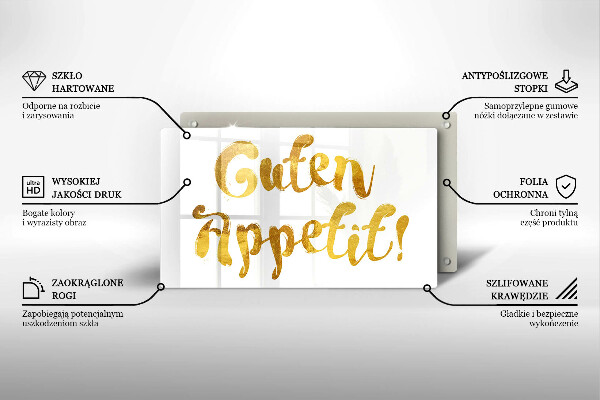 Kitchen worktop saver The inscription GUTEN APPETIT!