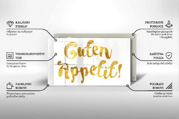 Kitchen worktop saver The inscription GUTEN APPETIT!