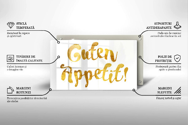 Kitchen worktop saver The inscription GUTEN APPETIT!