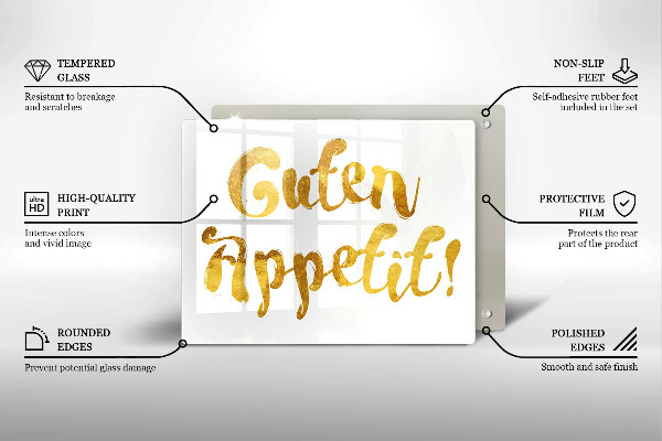 Kitchen worktop saver The inscription GUTEN APPETIT!