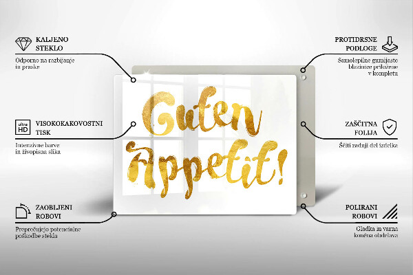 Kitchen worktop saver The inscription GUTEN APPETIT!