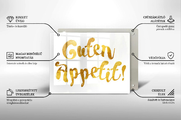 Kitchen worktop saver The inscription GUTEN APPETIT!
