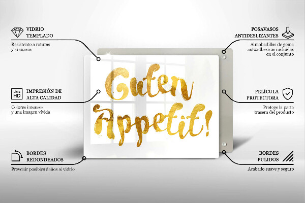 Kitchen worktop saver The inscription GUTEN APPETIT!