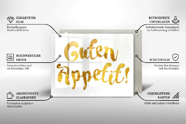 Kitchen worktop saver The inscription GUTEN APPETIT!