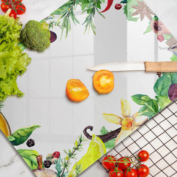 Kitchen worktop saver Painted food