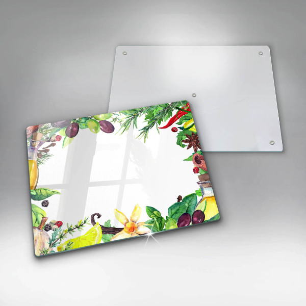 Kitchen worktop saver Painted food