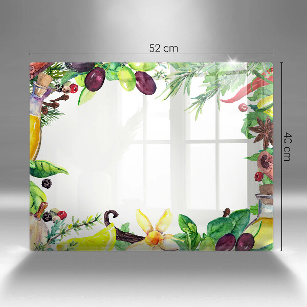 Kitchen worktop saver Painted food