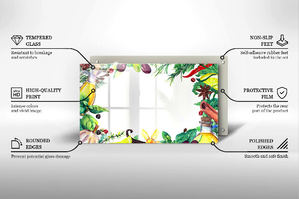 Kitchen worktop saver Painted food