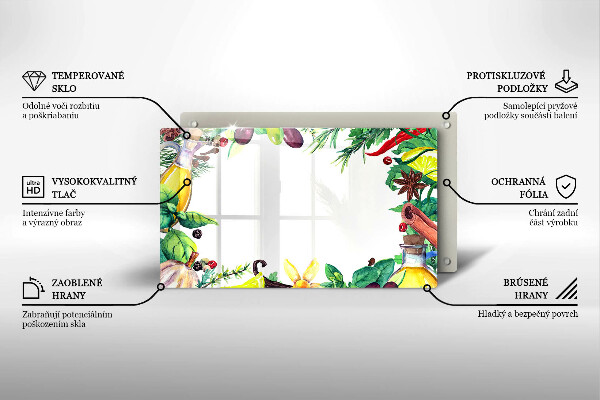 Kitchen worktop saver Painted food