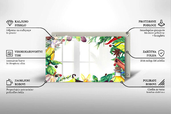 Kitchen worktop saver Painted food