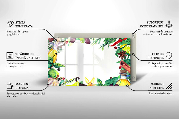 Kitchen worktop saver Painted food