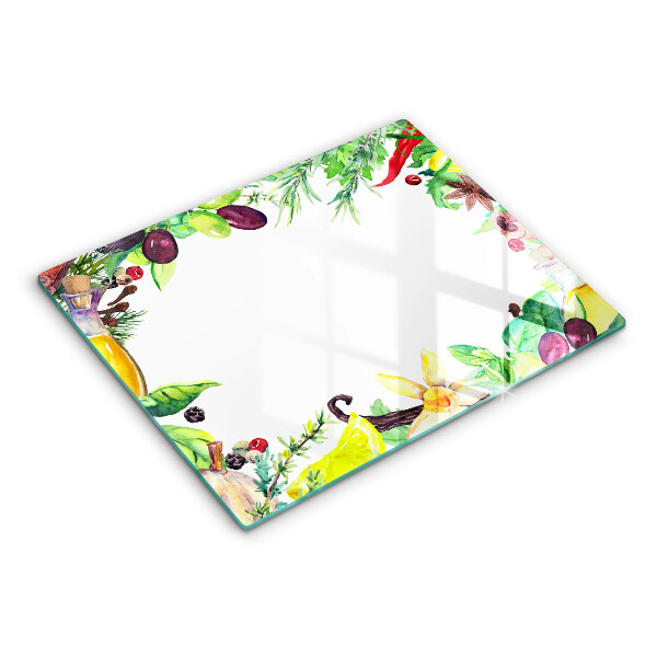 Kitchen worktop saver Painted food