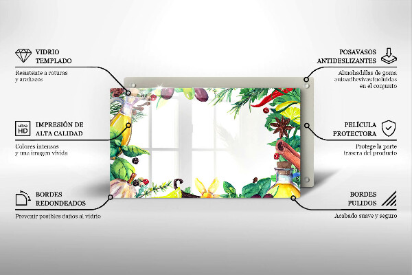 Kitchen worktop saver Painted food