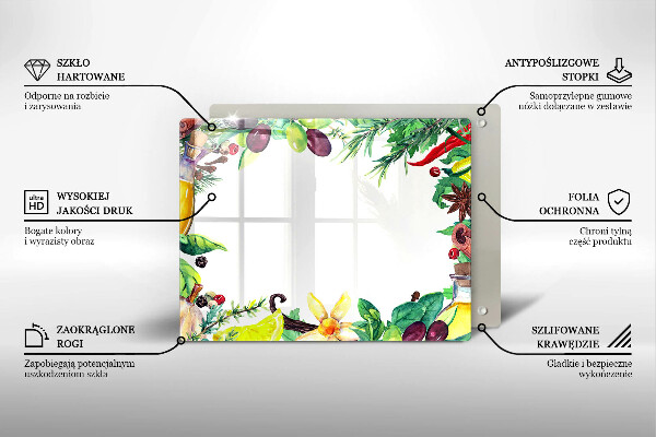 Kitchen worktop saver Painted food