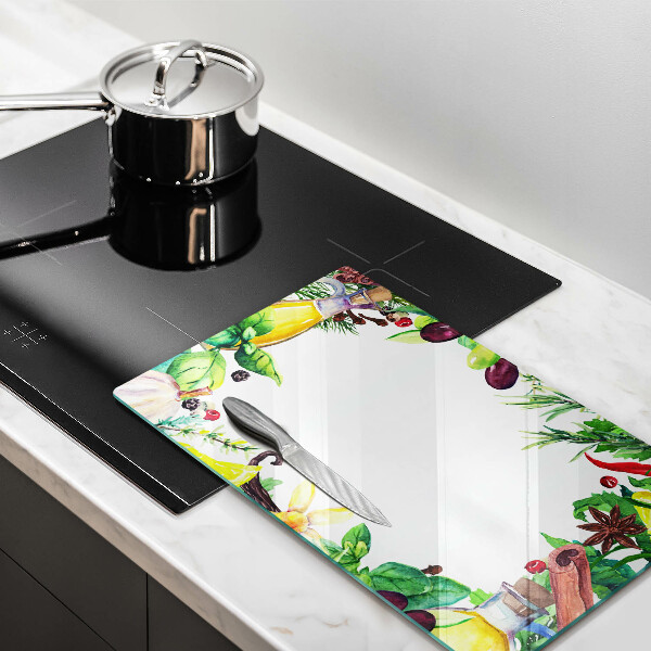 Kitchen worktop saver Painted food