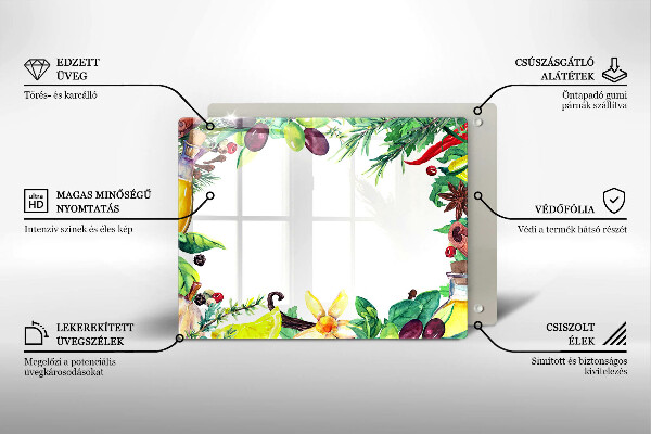 Kitchen worktop saver Painted food