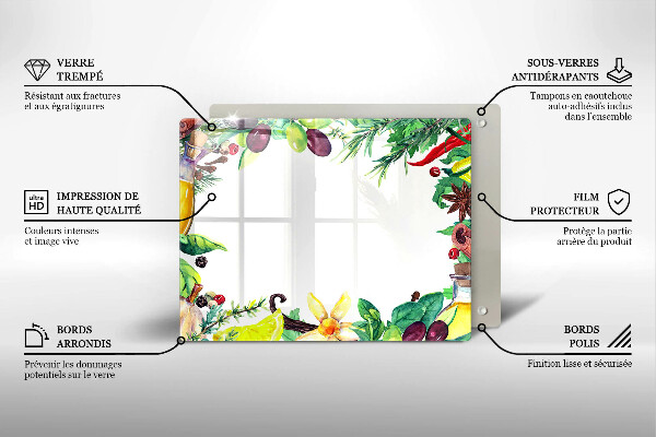 Kitchen worktop saver Painted food