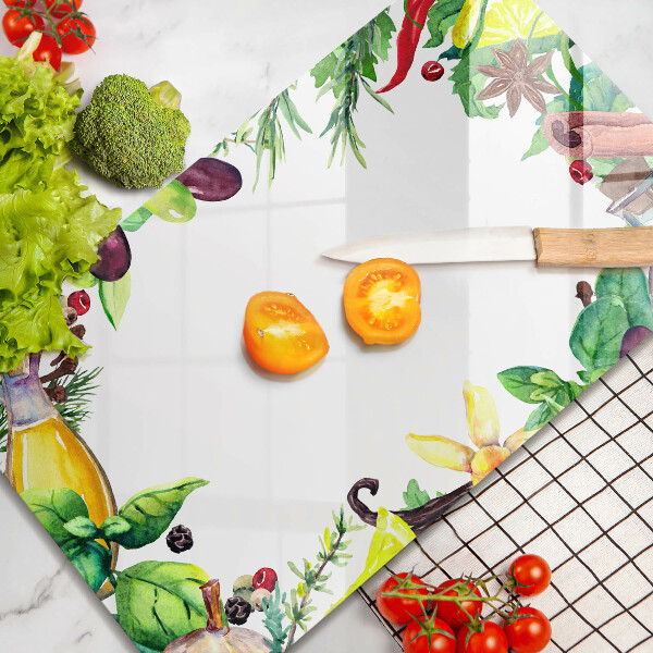 Kitchen worktop saver Painted food