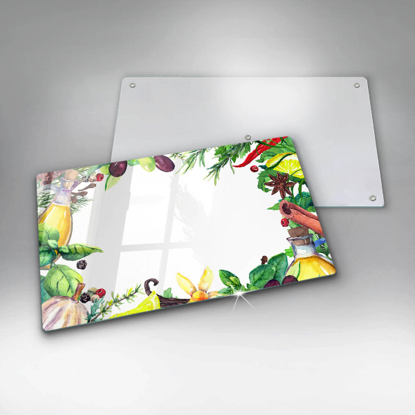 Kitchen worktop saver Painted food