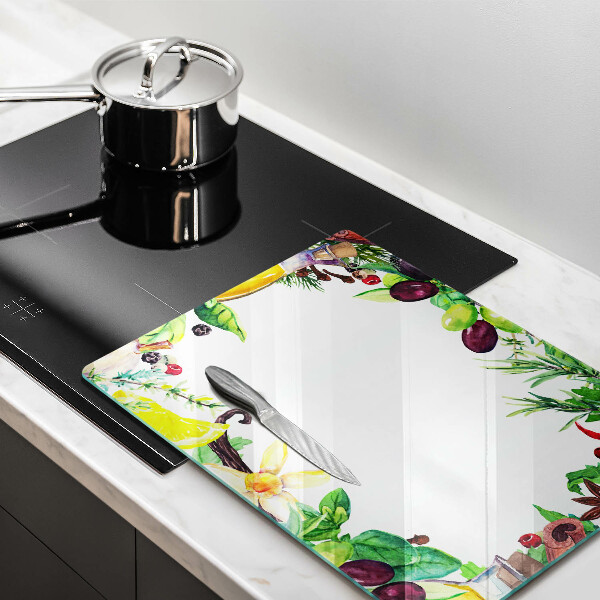 Kitchen worktop saver Painted food