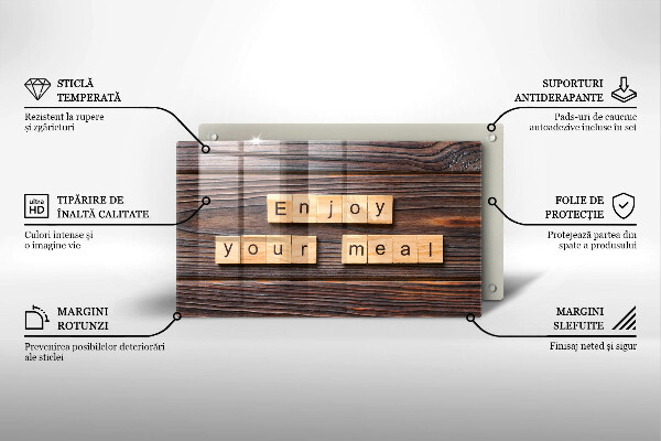Kitchen worktop saver The inscription Enjoy Your Meal