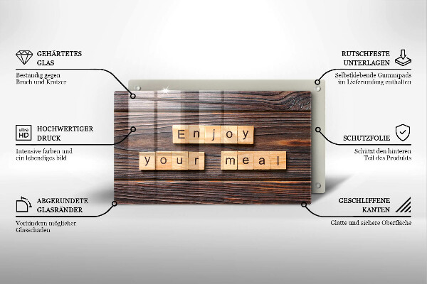 Kitchen worktop saver The inscription Enjoy Your Meal
