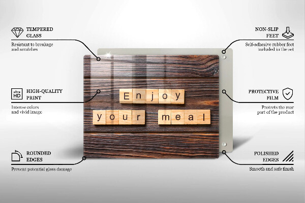 Kitchen worktop saver The inscription Enjoy Your Meal