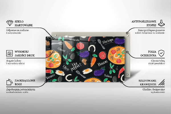 Induction hob protector Food illustration