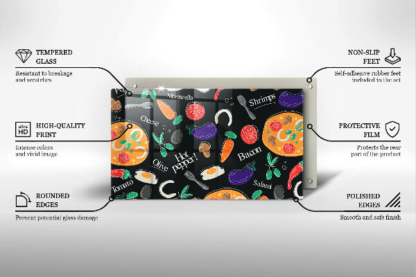 Induction hob protector Food illustration