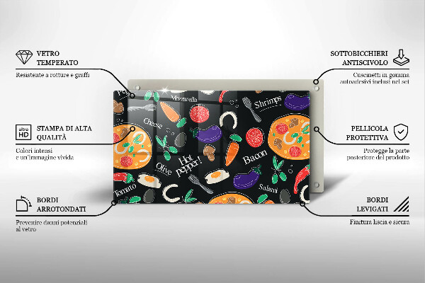 Induction hob protector Food illustration