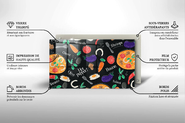 Induction hob protector Food illustration