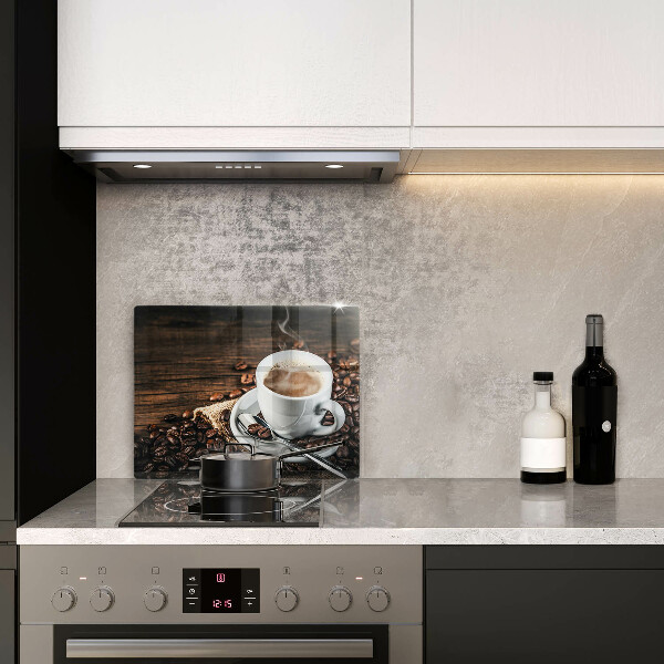 Glass worktop saver Cup and coffee beans