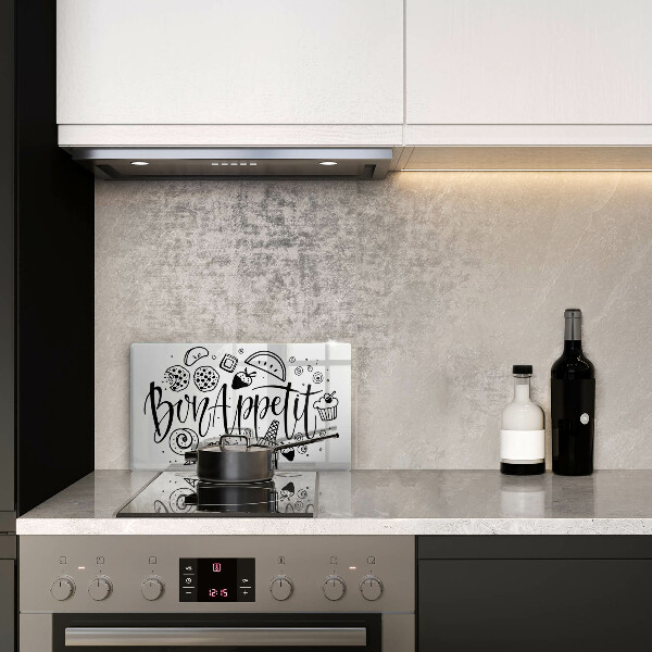 Glass worktop saver The inscription Bon Appetit