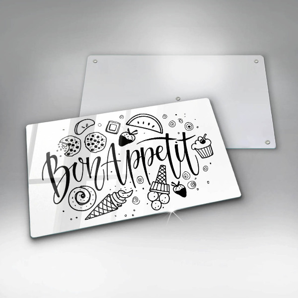 Glass worktop saver The inscription Bon Appetit